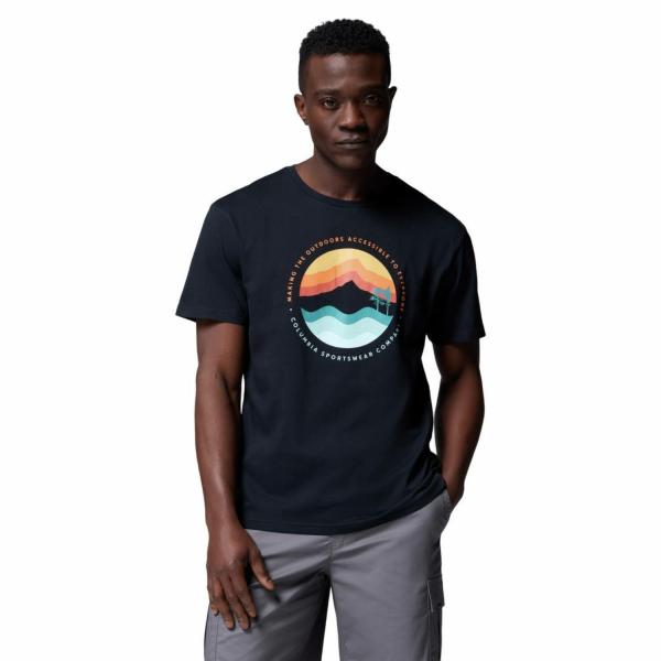 T-shirt bawełniany męski Columbia Path Lake Graphic Tee II z krótkim rękawem