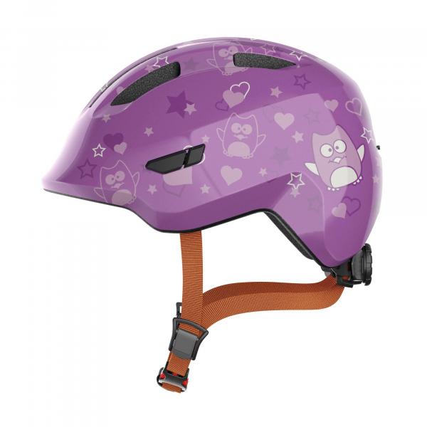 ABUS Dziecięcy kask rekreacyjny „Smiley 3.0” z fioletową błyszczącą gwiazdą