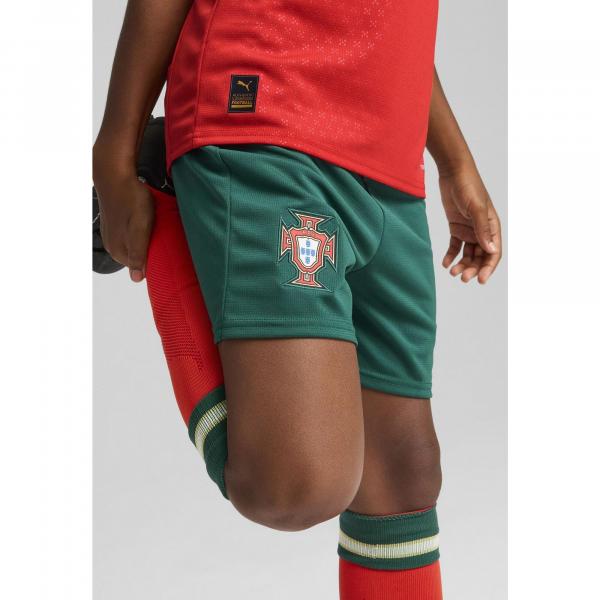 Młodzieżowe szorty Portugalia 2025 PUMA Blessing Green Sugared Almond Beige