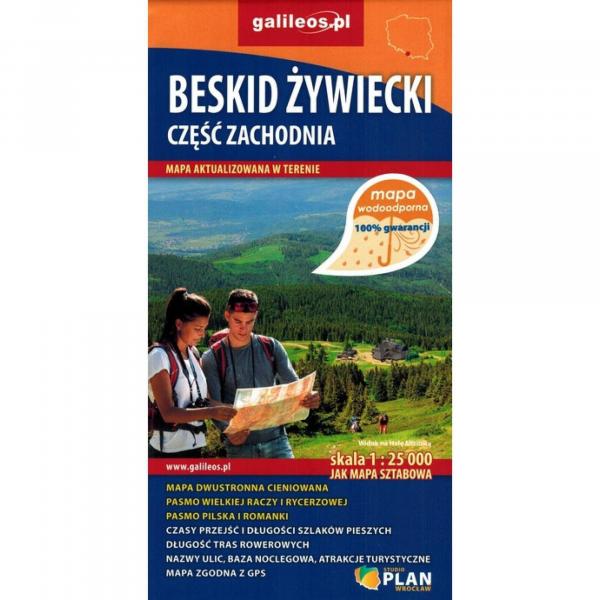 Mapa Turystyczna Plan Beskid Żywiecki Część Zachodnia Wodoodporna