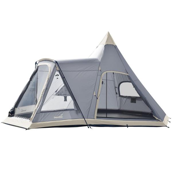 Namiot kempingowy Tipi Hetta 460 Protect Plus, 6-osobowy, 1 duża sypialnia