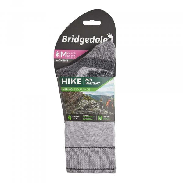Skarpety do turystyki damskie Bridgedale HIKE MW END BO ORI LD sil M