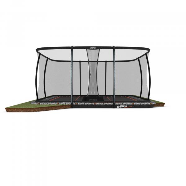 Trampolina + Siatka zabezpieczająca XL BERG Ultim Pro Bouncer Flatground 500x500