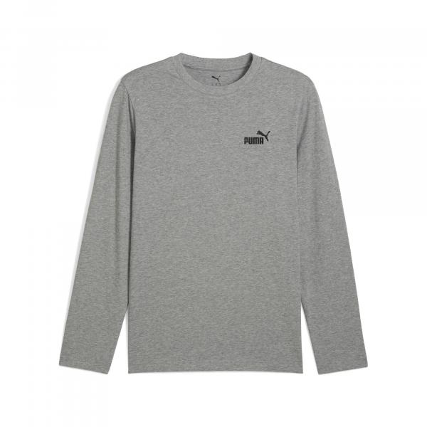 Męska koszulka Essentials z logo No. 1 i długim rękawem PUMA Medium Gray Heather