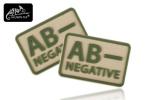 Naszywka Emblemat GRUPA KRWI AB- kpl. 2szt. PVC beż