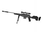 Karabinek wiatrówka Black Ops Sniper 5,5 mm z lunetą 4x32 - zestaw, Ekp do 17J (B1091 / CA383)