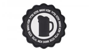 Naszywka 3D - Real Men Drink Beer - Czarna - 444130-7312 - 101 Inc.