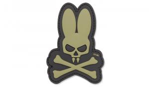 Naszywka 3D - Skull Bunny - Zielony OD - 101 Inc.