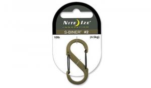 Karabińczyk Nite Ize S-Biner #2 Plastic Black Gate - Coyote - SBP2-03-28BG