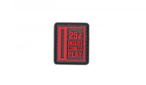 Naszywka 3D - Insert Coin to Play - Czerwony - 101 Inc.