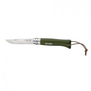 Nóż Opinel Colorama 08 inox grab khaki z rzemieniem (001703)