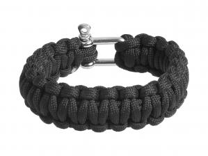 Bransoletka BCB paracord czarna (CM074B)