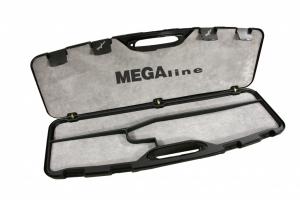 Kufer na strzelbę Megaline 82x25x8 cm czarny z klamrami gąbka z aksamitem (200/0030)