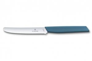 Nóż kuchenny Victorinox Swiss Modern, ostrze ząbkowane 11 cm chabrowy