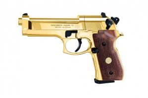 Pistolet wiatrówka BERETTA 92 Gold/drew 4,5 mm Diabolo gwint 8-strzał. CO2 (419.00.07)