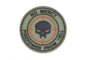 Naszywka 3D - NO MERCY – KINETIC WORKING GROUP - Olive (GFT-30-004687)