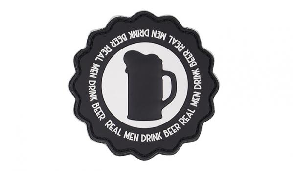 Naszywka 3D - Real Men Drink Beer - Czarna - 444130-7312 - 101 Inc.