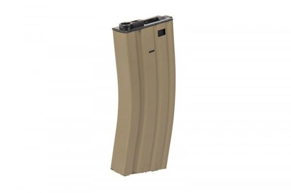 Magazynek ASG hi-cap na 300 kulek do M4/M16 - tan (SPE-05-025486)