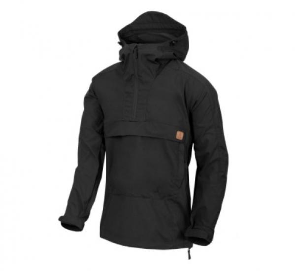 Kurtka HELIKON Anorak WOODSMAN DuraCanvas czarna (KU-WDN-DC-01)