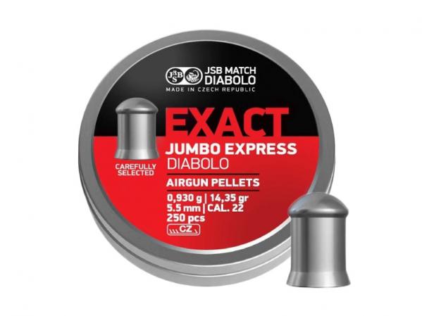 Śrut 5,52 mm diabolo JSB Exact Jumbo Express 250 szt. półokrągły (546277-250)