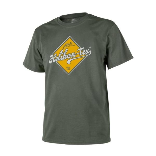 T-Shirt (Helikon-Tex Road Sign) - Bawełna - Olive Green (TS-HRS-CO-02)