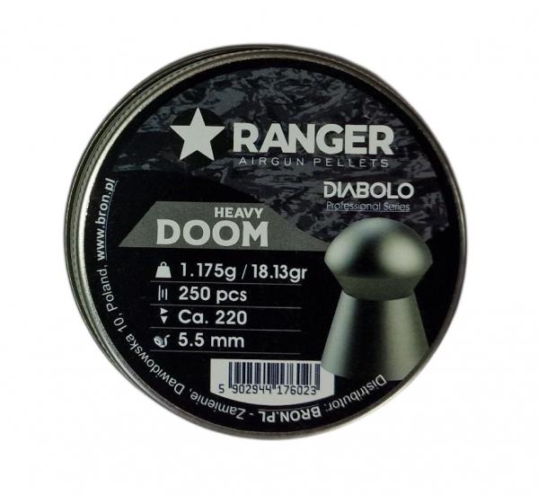 Śrut 5,5 mm RANGER Diabolo Doom Heavy płaski 250 szt. 1,175 g