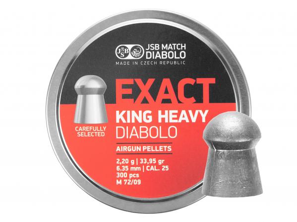 Śrut 6,35 mm diabolo JSB Exact King Heavy 300 półokrągły (546398-300)