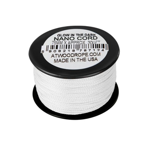 Linka Nano Uber Glow Cord ATWOOD (0.75mm/91 m) Nylon Biała (CD-NU3-NL-20)