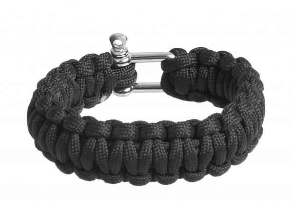 Bransoletka BCB paracord czarna (CM074B)