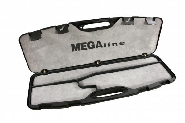 Kufer na strzelbę Megaline 82x25x8 cm czarny z klamrami gąbka z aksamitem (200/0030)