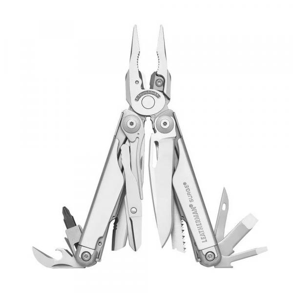 Multitool Leatherman SURGE New Stainless - 21 narzędzi + etui czarne z kieszonkami (830165)