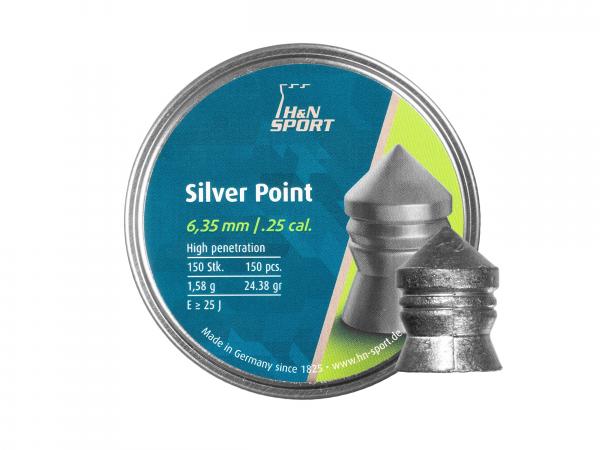 Śrut 6,35 mm diabolo H&N Silver Point 150 szt. szpiczasty (92346350001)