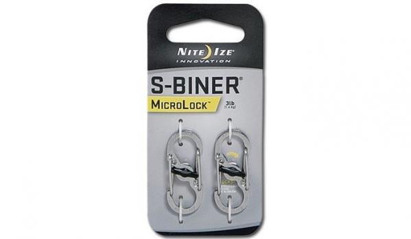 Karabińczyk Nite Ize S-Biner MicroLock - Stalowy - 2Pack - LSBM-11-2R3