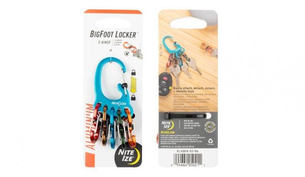 Karabińczyk Nite Ize BigFoot Locker KeyRack - Aluminum - KLKBFA-03-R6