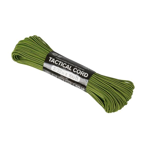 Linka Tactical 275 Cord ATWOOD (2,4mm/30 m) NEON YELLOW & BLACK STRIPES (CD-TC1-NL-0J)