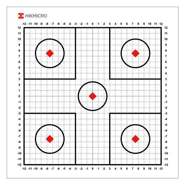 Naklejka termiczna tarcza do przystrzeliwania termowizji HIKMICRO by HIKVISION 30x30 cm 10 szt. (548-177)