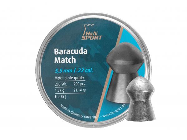 Śrut 5,52 mm diabolo H&N Baracuda Match 200 szt. półokrągły (92285520003)