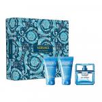 Versace Man Eau Fraiche zestaw - woda toaletowa 50 ml + balsam po goleniu 50 ml + żel pod prysznic 50 ml