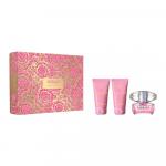 Versace Bright Crystal zestaw - woda toaletowa 50 ml + balsam do ciała 50 ml + żel pod prysznic 50 ml