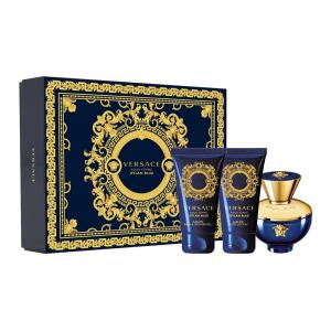 Versace pour Femme Dylan Blue zestaw - woda perfumowana 50 ml + balsam do ciała 50 ml + żel pod prysznic 50 ml