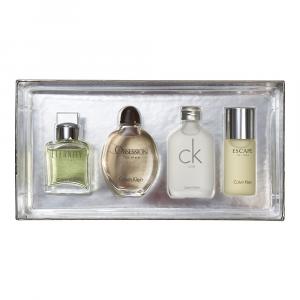 Calvin Klein zestaw miniaturek - Eternity for men woda toaletowa 15 ml + Obsession for men woda toaletowa 15 ml + CK One woda toaletowa 15 ml + Escape woda toaletowa for men 15 ml
