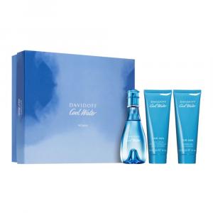 Davidoff Cool Water Woman zestaw - woda toaletowa 100 ml + balsam do ciała 75 ml + żel pod prysznic 75 ml