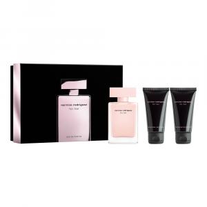 Narciso Rodriguez For Her zestaw - woda perfumowana 50 ml + balsam 50 ml + żel pod prysznic 50 ml