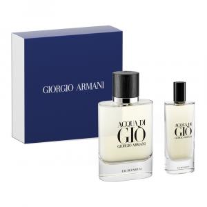 Giorgio Armani Acqua di Gio Eau de Parfum zestaw - woda perfumowana 75 ml Refillable + woda perfumowana 15 ml