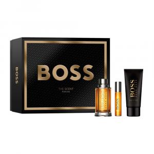 Hugo Boss Boss The Scent for Him zestaw - woda toaletowa 100 ml + woda toaletowa 10 ml + żel pod prysznic 100 ml