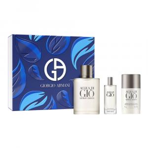 Giorgio Armani Acqua di Gio pour Homme zestaw - woda toaletowa 100 ml + woda toaletowa 15 ml + dezodorant sztyft 75 g