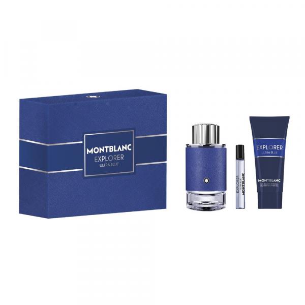 Montblanc Explorer Ultra Blue zestaw - woda perfumowana 100 ml + woda perfumowana 7,5 ml + żel pod prysznic 100 ml