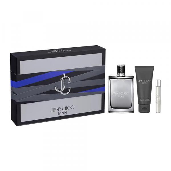 Jimmy Choo Man zestaw - woda toaletowa 100 ml + woda toaletowa 7,5 ml + żel pod prysznic 100 ml
