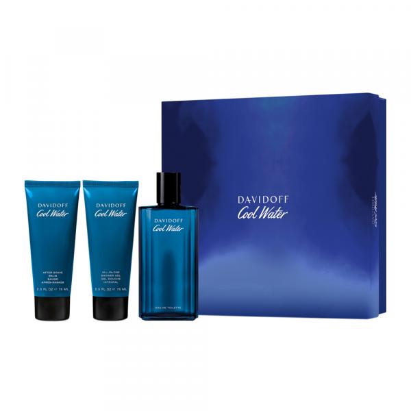 Davidoff Cool Water zestaw - woda toaletowa 125 ml + balsam po goleniu 75 ml + żel pod prysznic 75 ml