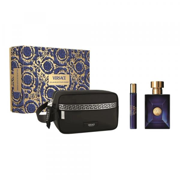 Versace pour Homme Dylan Blue zestaw - woda toaletowa 100 ml + woda toaletowa 10 ml + kosmetyczka